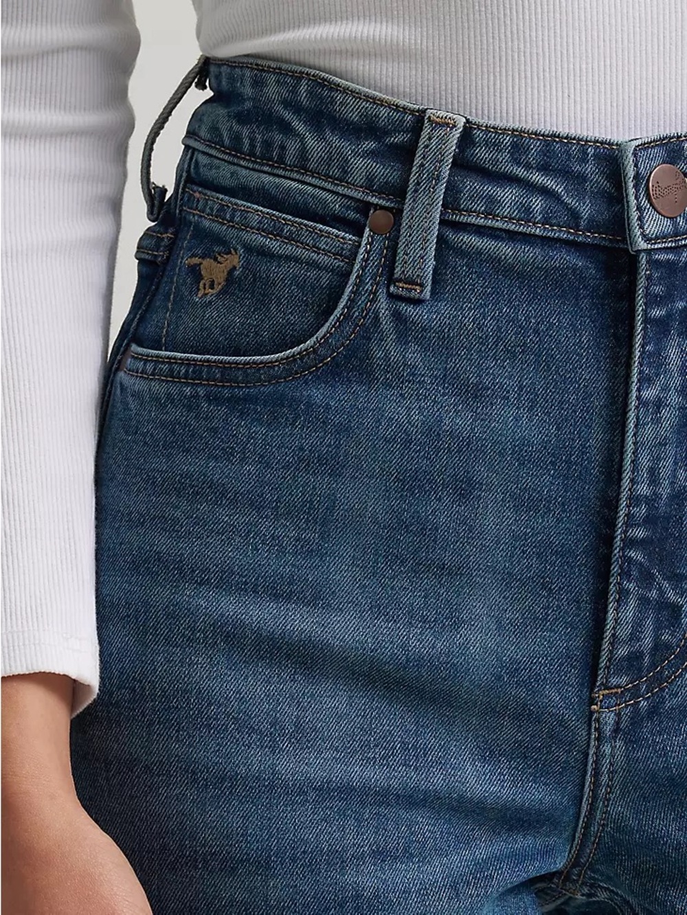 Wrangler’s High Rise Rodeo Bootcut Riding Jeans - Picture 5 of 6
